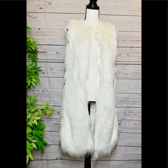 Vangull Jackets & Blazers - Fluffy Long  Faux Fur  Sleeveless Vest Waistcoat